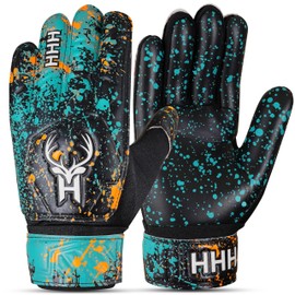 HHH Youth Goalkeeper Gloves for Kids,Boys,Girls,Soccer Goalie Gloves Anti-Slip 4MM Latex Palm,Extra Grip,Double Wrist Strap,Breathable Mesh (Size 3 suitable for 5 to 6 years old)