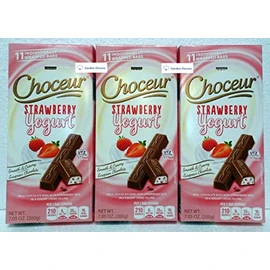 Choceur Strawberry Yogurt Smooth Creamy European Chocolate 7.05oz 200g (Three Bars)