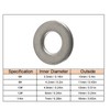250PCS Flat Washer Kit Stainless Steel 5 Specifications Anti Corrosion