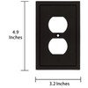 Modern Edge Decorative Wall Plate Switch Plate Outlet Cover, Durable