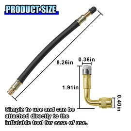 ZIMISI Car Tire Valve Extension, 8.26 Inch Flexible Schrader Valve Stem Tool with 90 Degree Tire Valve Extender Adaptor, Schrader Valve Adapter for Car RV Bike Motorcycle Truck Scooter (90 Degree)