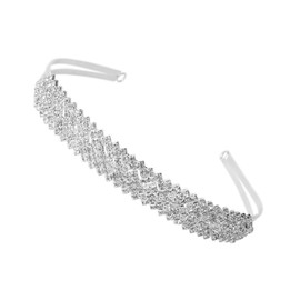 Beaupretty Diamant Hochzeit Tiara Braut Haarband verziert Stirnbänder für Frauen Sparkle Stirnbänder für Frauen Luxus Barock Haarbänder für Frauen Bling Stirnbänder Kamm Miss Wide Stirnband