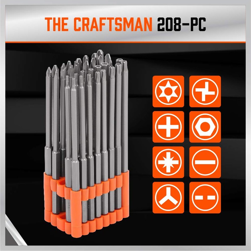 HORUSDY 32-Piece 1/4" Shan Extra Long Security Power Bit Set,