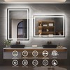 GOLOMO 28x36 LED Lighted Mirror for Bathroom Wall, Dimmable Vanity