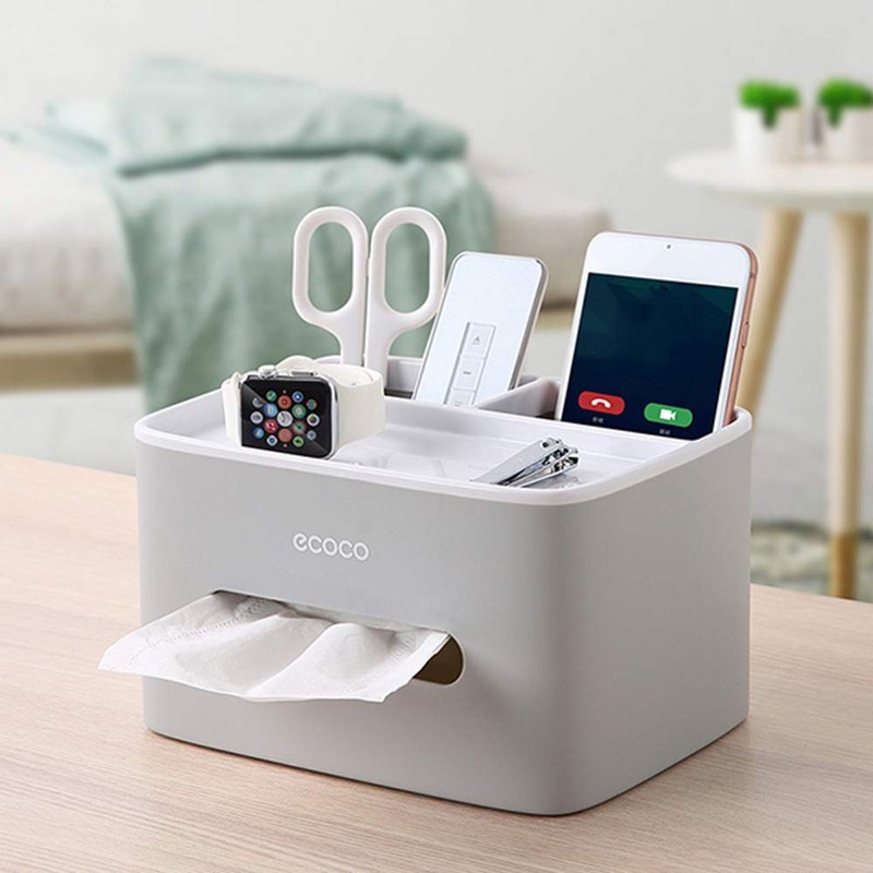 MHTECH Multifunction Tissue Box, Remote Control and Tissue Holder, Organizer