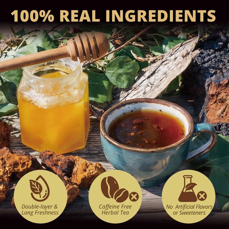 Chaga Mushroom Chunks - 8 ounce, 100% Wild Harvested with