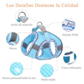 ATOOZOO Arnés para Perro y Gato - Máxima protección y Comodidad para tu Mascota en Todo Momento,con Bono de Correa de 1.5 Metros (Rosa, XS)