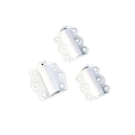 QCAA Door Spring Hinges, 2-3/4", Each Set Including 2 PCS Self Closing and 1 PC Adjustable Self Closing Door Hinge, White, 1 Set, Made in Taiwan