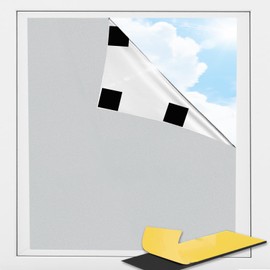 Bicolic Portable Blackout Blinds, 200x145cm Blackout Material Cut to Size, Temporary Travel Blackout Curtains No Drill, Easy Fit Blinds Blackout Sheet Stick On for Windows, Bedroom, Roof, Grey