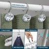 12PCS Shower Curtain Hooks Rings for Bathroom, Stainless Steel Rust