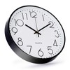 bakbrand Wall Clock Non-Ticking Silent Modern Simple Style Round Decor