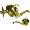 Polished Brass Privacy Bedroom Bathroom Lock Door Lever Handle Knob