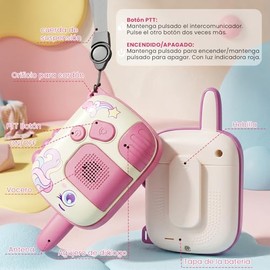 walkie talkie para niños,2 radios walkie talkie juguetes para niñas,radios de comunicacion largo alcance para Niños de 3 a 12,walkie talkie largo alca