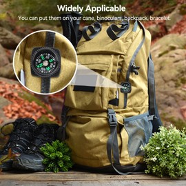 25PCS Button Compass Survival, Watch Band Compass, Mini Compass, Watch Strap Compass, Hiking Compass, Portable Survival Compass, Button Compass Set for Survival Watch Band Bracelet