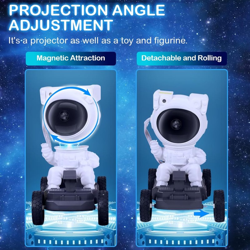 Astronaut Galaxy Star Projector Night Light, 360° Space Man Lunar