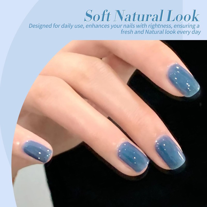 Born Pretty Jelly Blue Gel Nail Polish Set Sheer Transparent