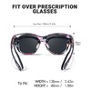 LVIOE Sunglasses for Glasses Wearers Women's Round Fit-Over Glasses with