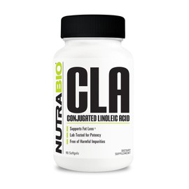 NutraBio CLA Conjugated Linoleic Acid Supplement, 800mg, 90 Softgels