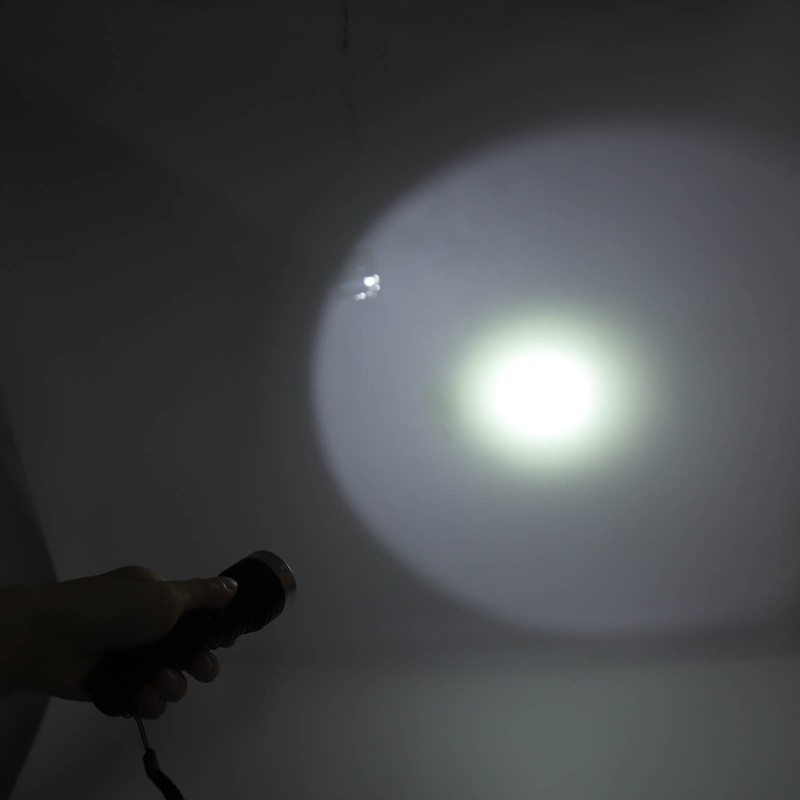 LED Flashlight 2 Levels High Brightness SST40 Wick White Light