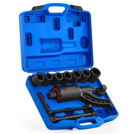 Orion Motor Tech Torque Multiplier, 11pc 1" Drive Heavy Duty Torque Multiplier Wrench Set with 8 Cr-V Sockets 21-38mm, 6800 Nm 1:64 Labor Saving Lug Nut Remover for Semi Trucks RVs Buses