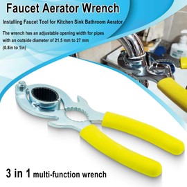 Datrenm Faucet Wrench - Aerator Removal & Replacement Tool for Kitchen & Bathroom Sinks
