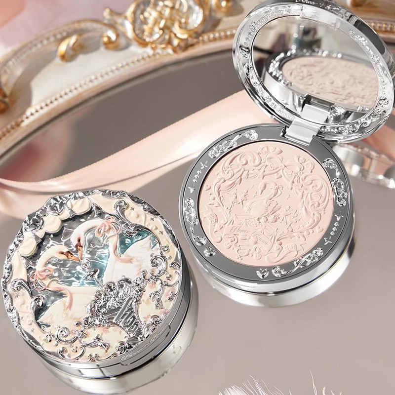 Flower Knows Swan Ballet Series Blush Compact (02 Romanticism)