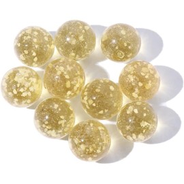 YuanHolumid 10Pcs Gold Marbles Glow in The Dark Marbles for Glass Glass Ball Luminous Ball Runs for Marble Games DIY and Home Decoration Dice and Marble Games(12mm/0.47in)