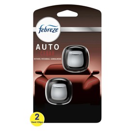 Febreze AUTO Air Freshener Vent Clip Ember, 07 oz. Car Vent Clip, Pack of 2 (CEDAR)