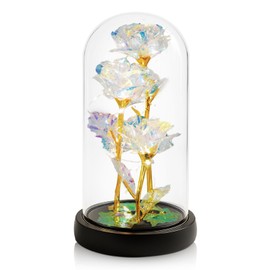 LIAN Rose Flower for Women, Forever Rose Flower Lamp, Mothers Day Flowers for Mom, Birthday Gifts Women, Rose Gifts. Valentine's Day, Mother's Day, Christmas, Anniversary, Birthday Gifts.