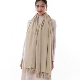 RIIQIICHY Pashmina Shawls and Wraps for Evening Dresses Beige Scarfs for Women Fall Winter Warm Scarves Wedding Shawl
