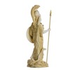 Athena With Owl Medusa Shield Greek Goddess Alabaster Statue Gold
