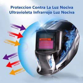 Automatic Welding Helmet, Nullnet Fully Automatic Welding Helmets Automatic Darkening Solar Welding Mask Large Field of View for Applications for Welding Work in Construction Industry