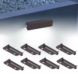 Kwinmyso 8 Packs 4inch LED 1.8W Hardscape Lighting,12V AC/DC Low Voltage Retaining Wall Light Paver Lighting,5000K Daylight White Outdoor Step Light,50,000 Hours Lifespan