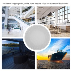 Generic Speaker Grill Cover Mesh, 2 Pcs Metal Mesh Round Speaker Grill Cover 2 Mounting Bases, Magnetic Decorative Speaker Grille Cover Guard Protector for Wall Ceiling Installations