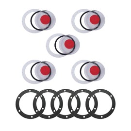 Torque 3595995 Hub Cap Window Cover Kit for 3434009 Hub Caps 5 Set 359-5995 Hubcap Oil Window with Plugs Gaskets and Bolts Replace for Stemco 343-4009 Semi Truck Trailer Hub Caps
