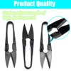 Hocansen 3 PCS Sewing Scissors Yarn Thread Cutter 4.1in U-Shaped