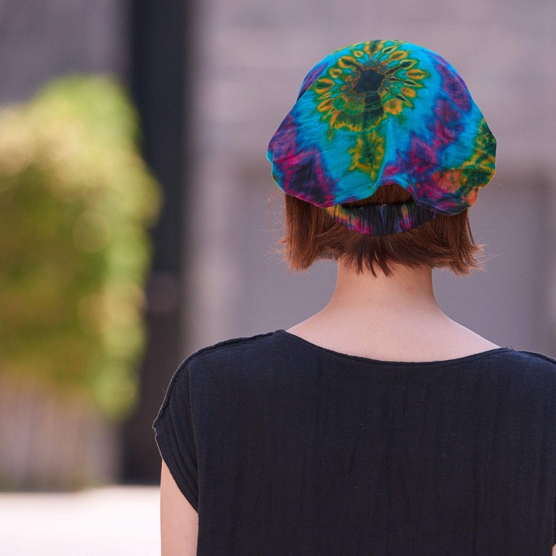 CHARM Tie Dye Headband Hippie Elastic Bandana Head Cover Wrap