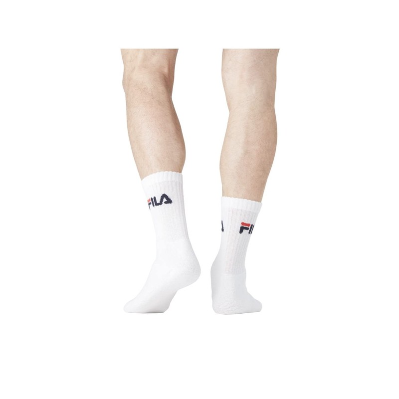 FILA Men's Casual Socks (Pack of 12), black / white