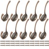 Beilala 10 Pack Double Coat Hooks for Wall Door with