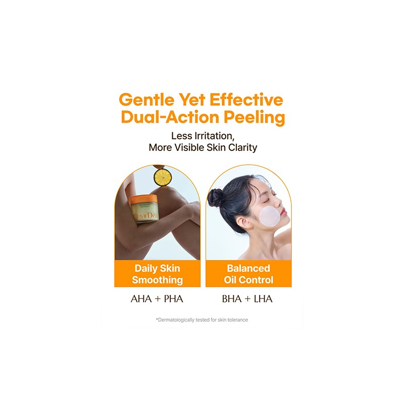 ClearDea. [ClearDea.]Green Tangerine Mild Dual Peeling Pad 140ml (50 pads)
