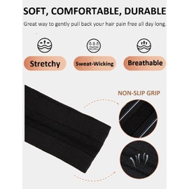 Sweat Bands Headbands for Women Non Slip, Workout Headbands with Grip - Women Sports Head Bands for Women's Hair, Moisture Wicking Sweatbands for Running Yoga Athletic