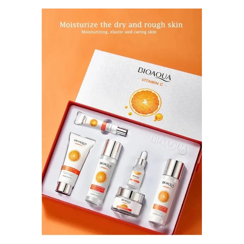 Kit Vitamina C Bioaqua Facial Aclarante Hidratante 6 Piezas