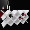 White Wine Rack for 10-Bottle, Wooden Wine Display Rack, Countertop