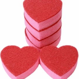 West5Products 6x Heart Shaped Washing Up Scourer Sponges