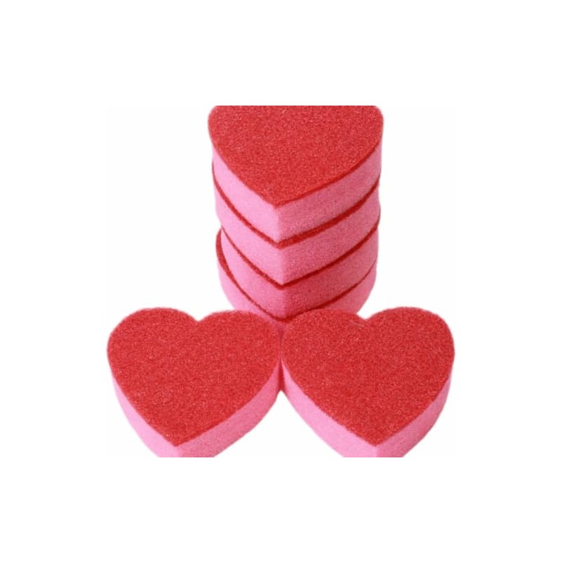 West5Products 6x Heart Shaped Washing Up Scourer Sponges