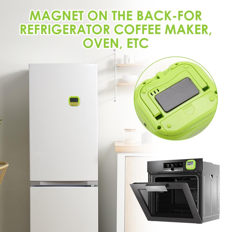 Digital Kitchen Timer 2 Pack, Large Magnetic Digital Kitchen Timer