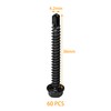 60 PCS Hex Head Self-Tapping Screws for Metal,Black 410 Stainless