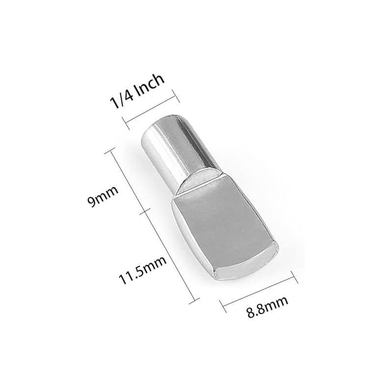 1/4 Inch Support Pins,Spoon Shape Shelf Pegs for Shelves Cabinets