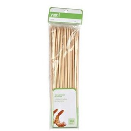 100 Pack 11.8 in Eco Friendly Bamboo Skewers for Grilling, Kabobs, Marshmallows, and Cocktails, Sharp, Sturdy, Sustainable, Reliable Skewers Perfect for Summer BBQs, Outdoor Gatherings, Beige