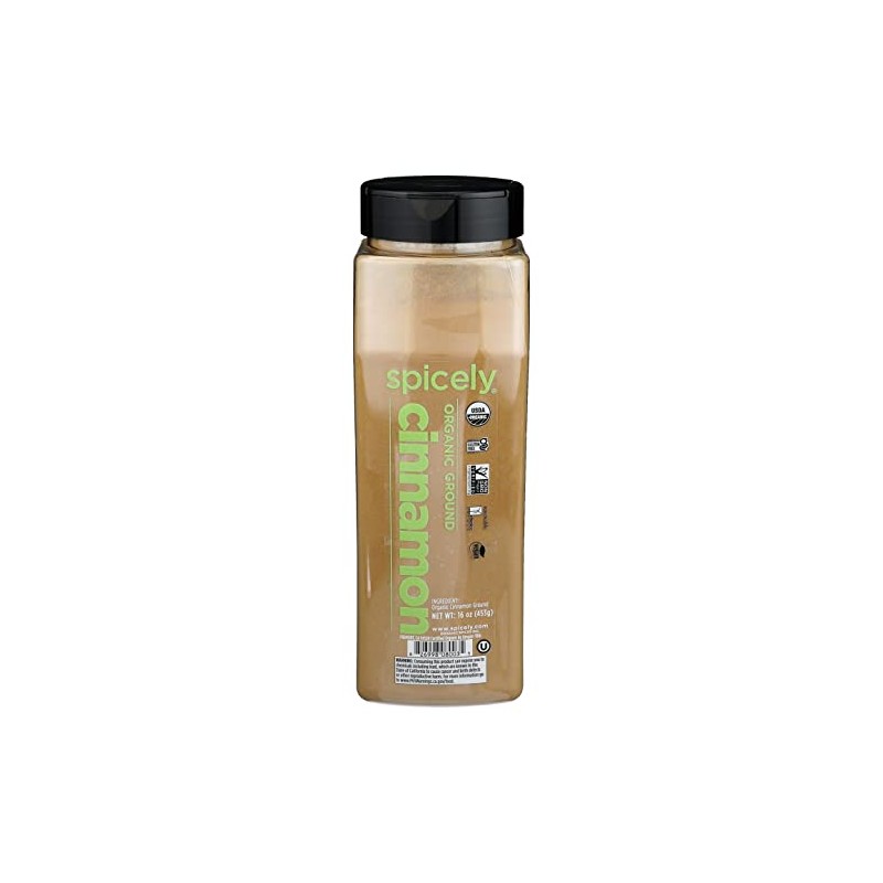 Spicely Organic Cinnamon Ground 16 Oz Certified Gluten Free